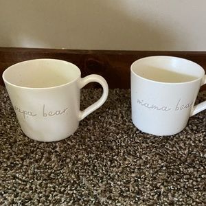 NWOT Threshold brand- Mama and papa bear mugs